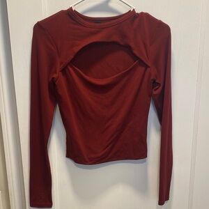 Long Sleeve Chest Window Top